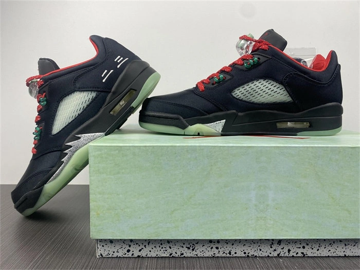 Breathable Jordan5 Low CLOT Jade DM4640- 4011
