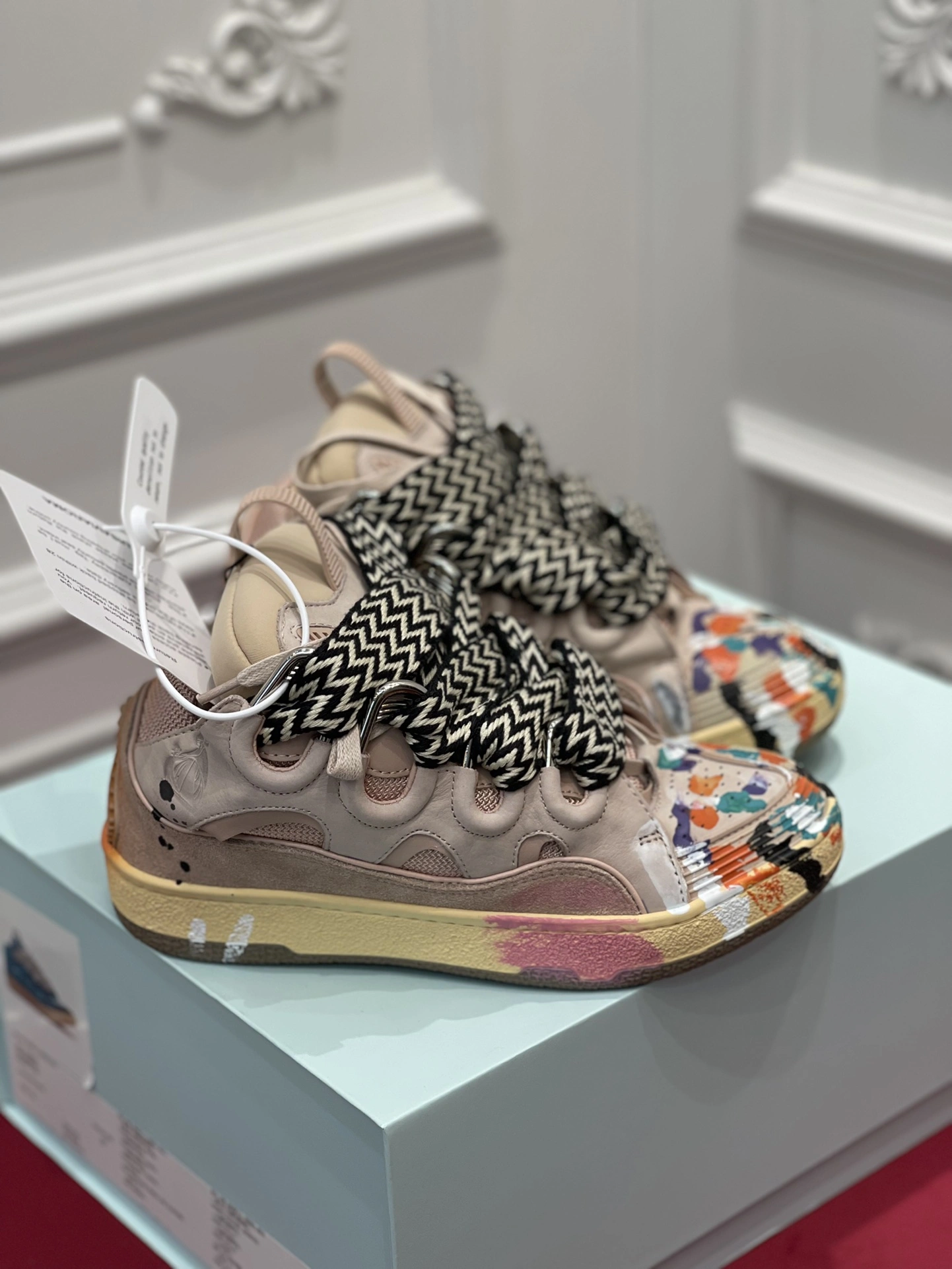 Lanvon Leather CurbGallery Dept. Pale Pink Multi FM-SKRK11-DRGD-P22B5S Lightweight 980