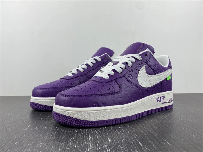 FastDry Luis Vitton Nike Air Force 1 Low By Purple White 5136
