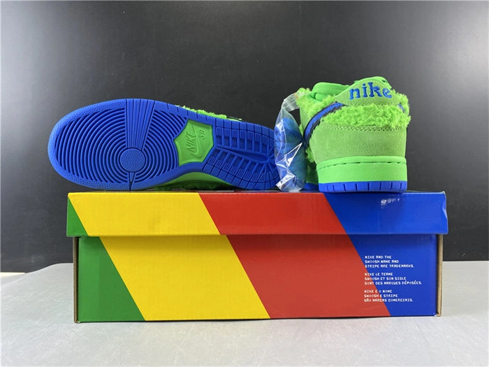 Breathable Nike SB Dunk Low Grateful Dead Bears Green CJ5378- 4899
